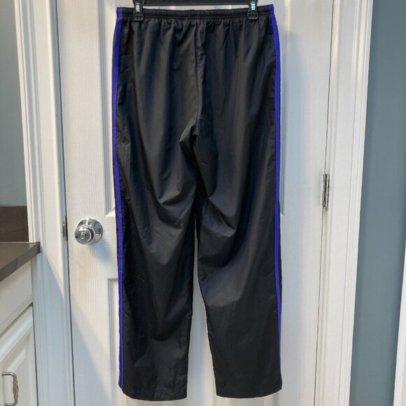 Vintage Adidas Black 3 Purple Stripes Athletic Track Pants Size Medium - Picture 6 of 10